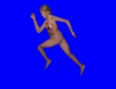 走る可愛い女性BB