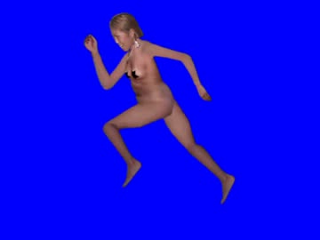 走る可愛い女性BB