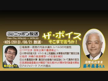 【藤井厳喜】ザ･ボイス そこまで言うか！ H25/08/21【アングラマネー】
