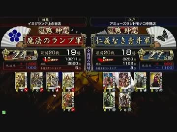 戦国大戦 頂上対決 2013/8/22 魔法のランプ軍 VS 仁義なき青井軍