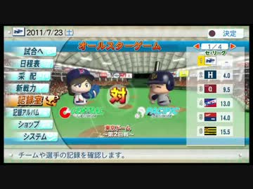 iM@S野球inパワプロ2011 「横浜は白星が少ない」オールスター第二戦 前編