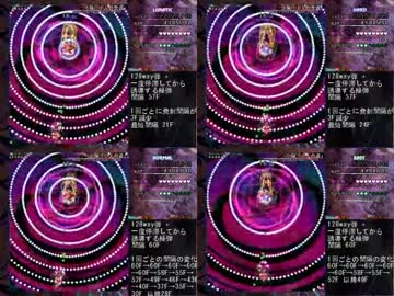 東方輝針城 難易度別弾幕比較 6面 ニコニコ動画