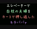 エレベーターで白杖の夫婦をカートで押し返したキチババァ【2ch】