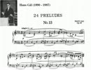 H.Gál - 24 Preludes for piano, Op. 83: No. 13 & No. 22 & No. 17 & No. 7