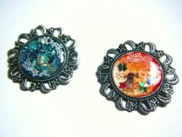 【第8回手芸祭】レジンでブローチ作ってみた【夜と昼のしょくぶつえん】