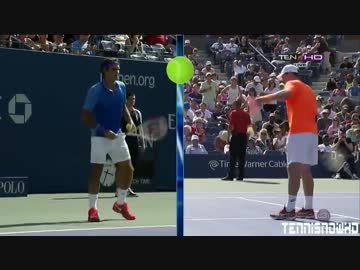 2013全米オープンテニス 1回戦 フェデラー VS ゼムリャ