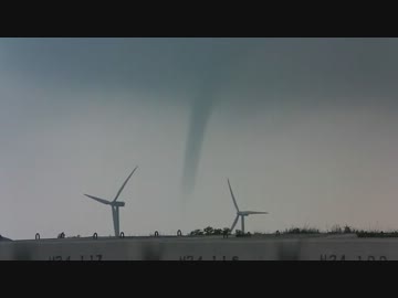 山形県酒田市北港付近で発生した竜巻？