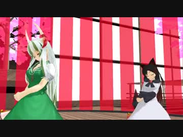 【東方MMD】慧音と影狼で凛として咲く花の如く