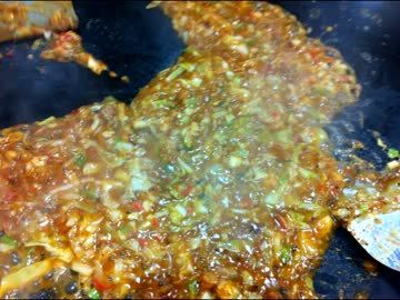 【激辛】もんじゃてまりの『めちゃ辛マーボーもんじゃ』