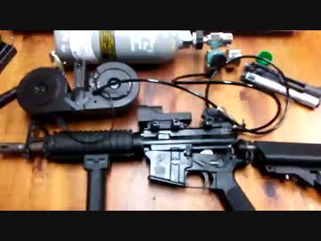 WA M4 GBB　C-MAG TEST FIRE　(WA M4用キンタママガジン作動テスト！)