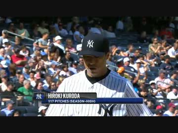 黒田 ６回５安打２失点６奪三振２四球 2013/9/9