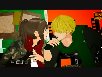 【進撃のMMD】　サシャとミケがパンダヒーロー