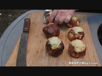 タマネギのベーコン・ミートボール詰めのレシピ