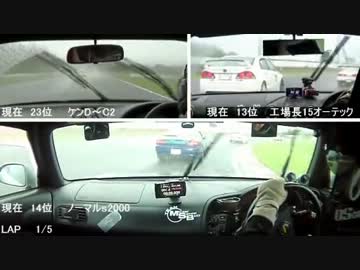 ノーマルｓ2000vsS15vsDC2  復活後のレースは大雨（汗　