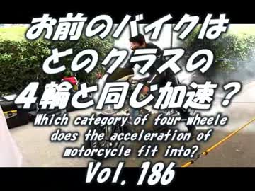 お前のバイクはどのクラスの４輪と同じ加速？ 総集編 Vol.186