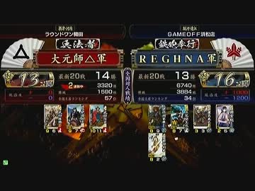 戦国大戦 頂上対決 2013/9/24 大元帥△軍 VS ＲＥＧＨＮＡ軍