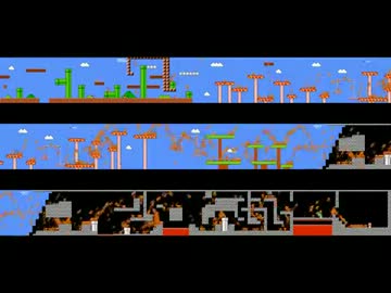 もし一つの画面で974人が『スーパーマリオブラザーズ』をプレイしたら