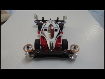 【ミニ四駆】　フレキシブルバンパー作ってみた　【スロー動画】　