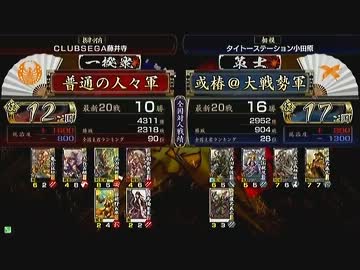 戦国大戦　頂上対決　2013/10/4　普通の人々軍　VS　或椿＠大戦勢軍