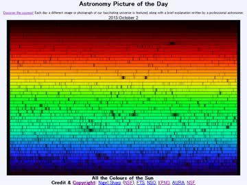 2013年 10月2日 ｢太陽の色｣-Astronomy Picture of the Day