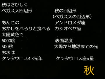 重音テトが「アルプス一万尺」で星の覚え歌を歌ってみる
