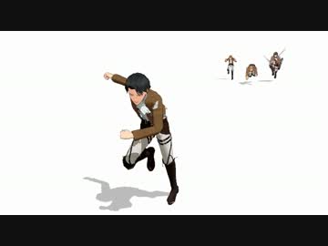 【進撃のMMD】兵長が逃げるだけ