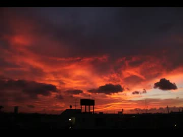 微速度撮影　朝焼け（2013.10.9）