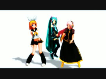 【MMD】ミクさん・リンちゃん・ルカさんでHurly Burly