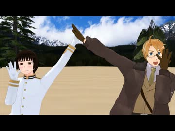 【APヘタリアMMD寸劇】ゆっくりで日米同盟？