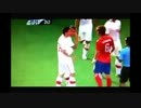 サッカー　スイス人選手が激怒!!韓国の卑怯なテコンド技に反撃 !.avi