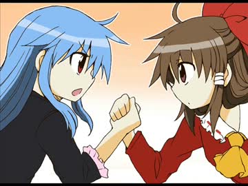 [東方手書き]霊夢と秘封倶楽部-参-「赤色青色真剣勝負」前編