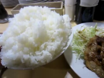 『キッチンまつむら』ポークジンジャー＆メンチ大盛り