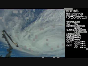 【強い】 国際宇宙ステーションからみた2013年台風第27号と第28号 【猛烈】