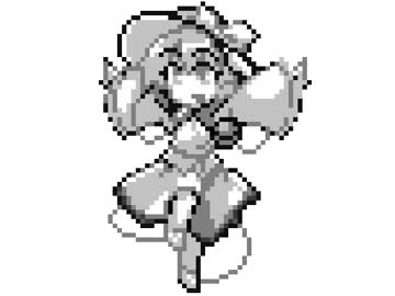 心綺楼のハルトマンの妖怪少女をゲームボーイっぽくしてみた