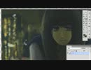 Photoshopで夜景と女の子を描いてみた