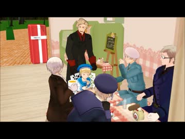 【APヘタリアMMD寸劇】ゆっくりで聖夜への戦い？