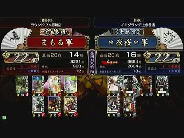 戦国大戦　頂上対決　2013/10/26　まもる軍　VS　＊夜桜＊軍