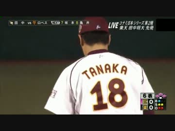 10月27日　田中将大　6回表の投球