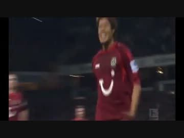 酒井宏樹　無回転ブレ球スーパーミドルでゴール！