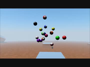 blenderゲームエンジンを使った引力実験