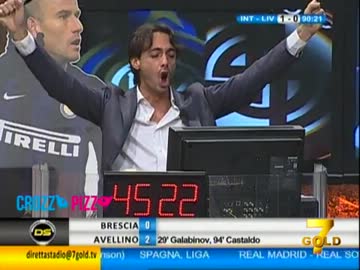 サネッティ復帰試合のインテリスタお兄さん