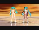 【MMD】Tda式改変白モリガン風+水着ミクさんでsweet magic【テスト】