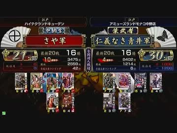 戦国大戦　頂上対決　2013/11/13　さや軍　VS　仁義なき青井軍