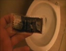 醤油をトイレに流してみた