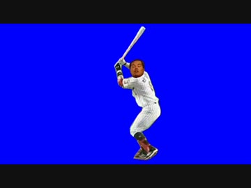 打球の手応えからホームランを確信する先輩BB