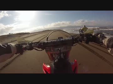 CRF250Xで浜を駆け抜けてみた