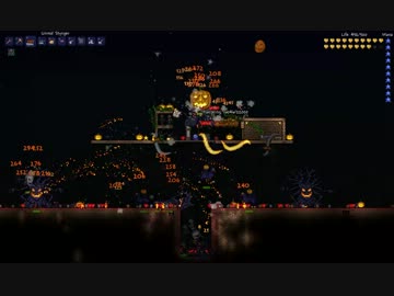 【TerrariaPC版】　The Pumpkin Moon　キノコ鉱石防具Stynger
