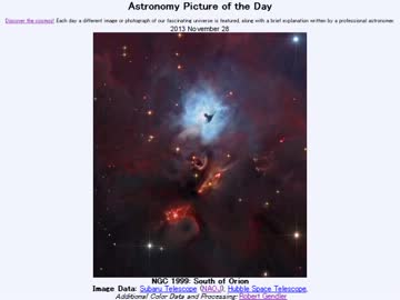 2013年 11月28日 ｢NGC 1999:オリオンの南｣-Astronomy Picture of the Day