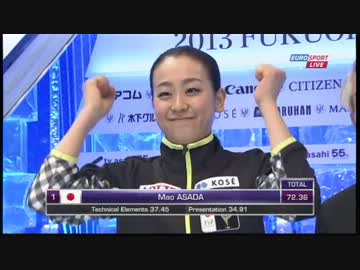 浅田真央 2013Grand Prix Final SP【ユロスポ実況】