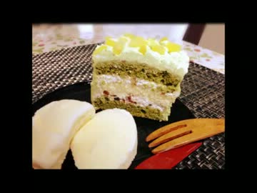 【高カロリー】抹茶モンブラン風ケーキ作ったよ【万歳】